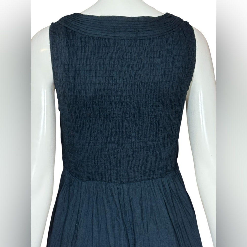 SOFT SURROUNDINGS 100% Cotton Elegant Bohemian Black Maxi Dress Size Small G#25 - Picture 6 of 14